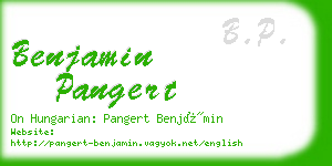 benjamin pangert business card